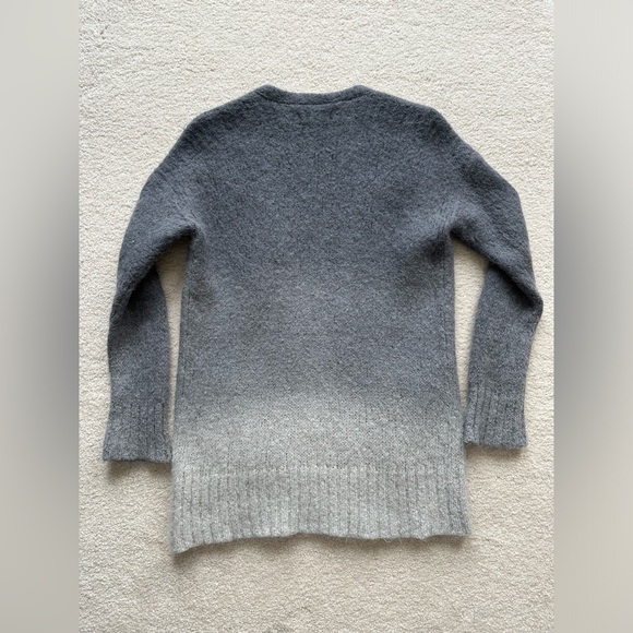 SOLD - Anthropologie JENEE Dip Dyed Ombre Grey Alpaca Wool Cardigan XS S - Picture 4 of 8